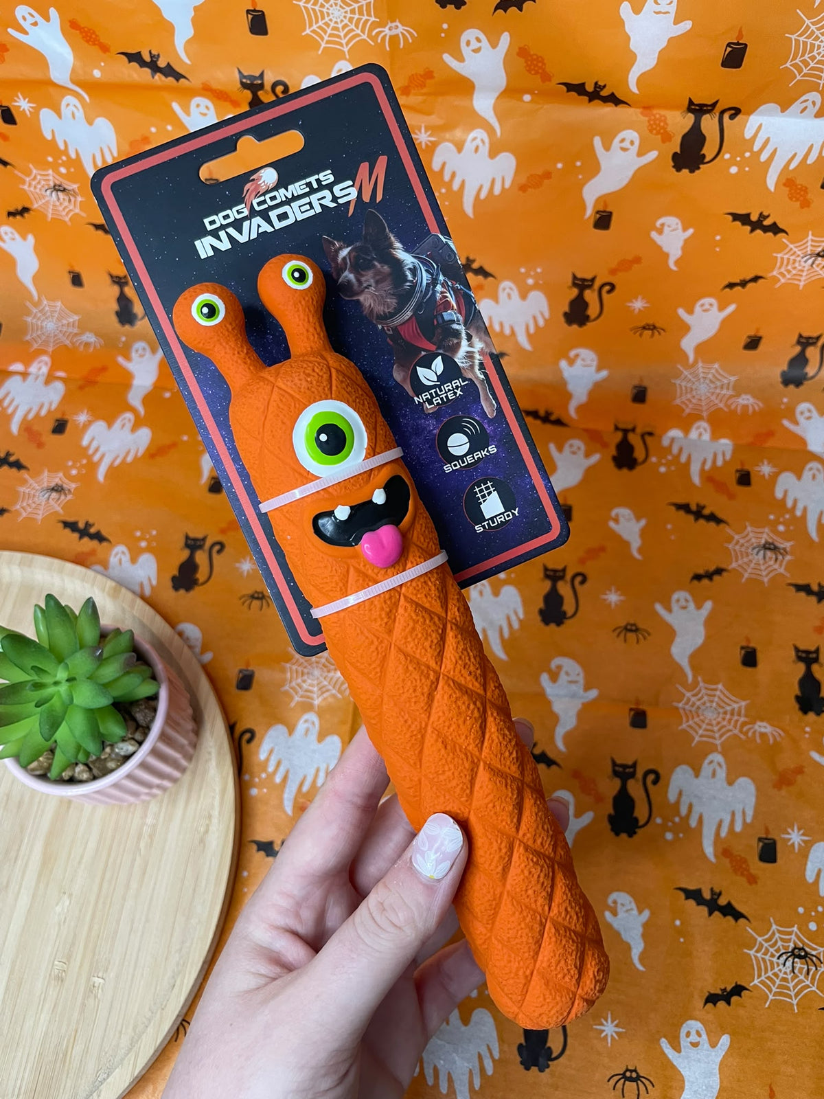 Monstre en latex - Orange