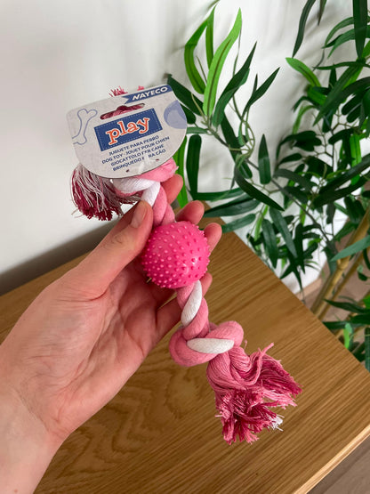 Jouet en corde avec balle à picots